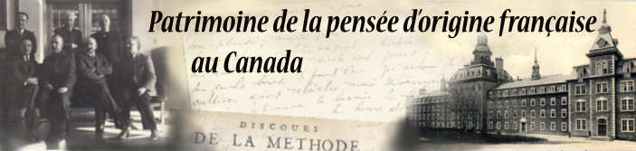 Patrimoine de la pensée d’origine française au Canada