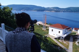 Whale watching from the shores of the river, Parks Canada, M. Bouliane