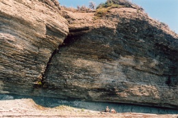 Fossil cliffs, Anse aux Fraises, 2002, © Geneviève Brisson
