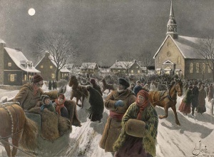 E.-J. Massicotte, Returning from Midnight Mass, 1919.