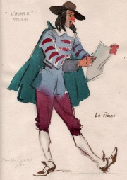 L’avare, de Molière; dessin de Pauline Boutal, 1950.