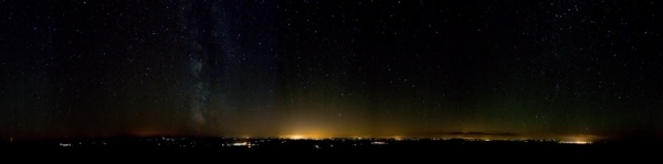 Light pollution as seen from Mt. Mégantic