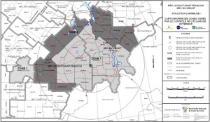 Map of the three regulatory zones for the International Dark Sky Reserve