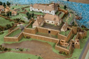 Le Fort Saint-Louis, détail de la maquette « La ville de Québec en 1635 »