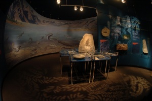 Coup d'oeil sur l'exposition permanente du musée, «De l'eau à la terre», qui présente les plus beaux spécimens de la collection