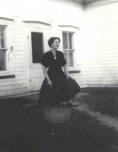 Dancing in a wash basin in Pubnico, 1956