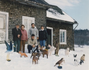 Wilfrid Richard et les siens, une longue filiation d'animaliers. Vers 1990. Photo Louise Leblanc.