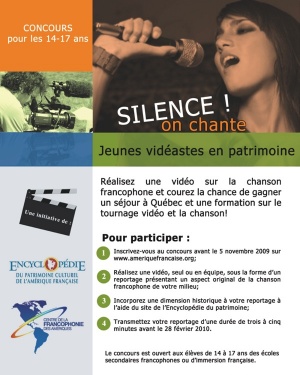 Affiche du concours «Silence! On chante»
