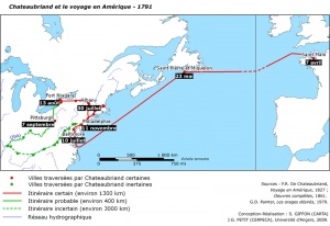 Trajet complet de Chateaubriand  Chateaubriand's Complete Journey