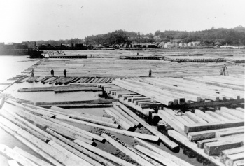 Le port de Québec devient, vers 1810, la plaque tournante de l’industrie du bois en Amérique du Nord.