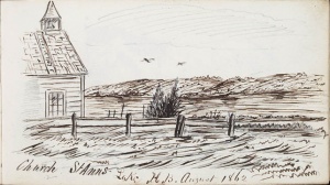 Église au lac Sainte-Anne, 1862
