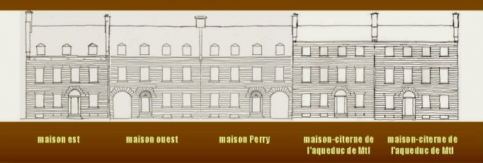 Les maisons de Cartier intégrées dans un ensemble en terrasse, époque 1837
