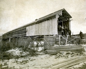 Construction on the Bécancour River