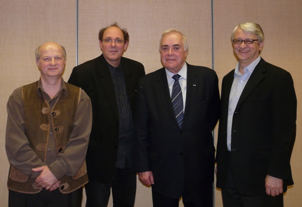 De gauche à droite : Martin Fournier, Yves Bergeron, Marcel Masse, Laurier Turgeon