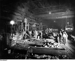 Atelier de forge de la Canadian Car & Foundry Ltd., Montréal, c.1914