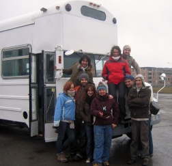 The Vidéo Eldorado team upon their departure from Quebec City