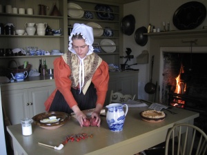 Historical reenactment of life in 1835 in a reconstructed building (Artillery Park Heritage Site) 