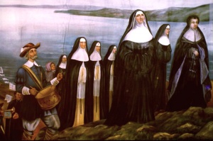 Arrival of the Ursulines and the Hospitalières in New France