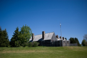 Exterior view of the reconstructed Port-Royal Habitation