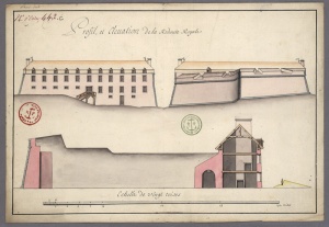 Dessin architectural de la Redoute Royale