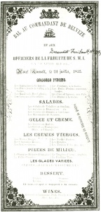 Banquet en l'honneur du commandant de Belvèze