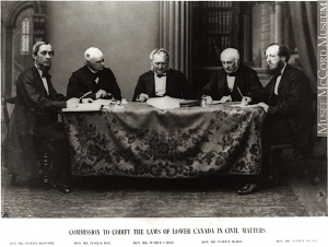 Commission ayant pour mandat de codifier les lois du BasCanada relatives aux affaires civiles, Québec, vers 1865