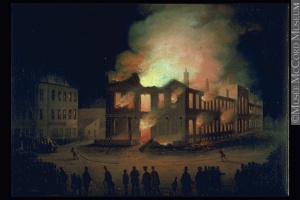L'incendie du Parlement à Montréal, 1849