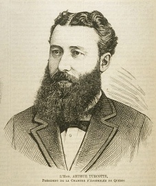 L'Hon. Arthur Turcotte, président de la chambre d'assemblée de Québec, 1878