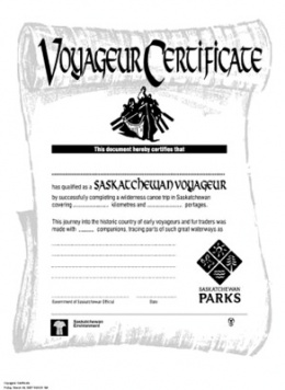 Voyageur certificate, 2007, Saskatchewan Environment