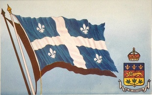 Drapeau officiel de La Province de Québec grâce à l'Hon. Maurice Duplessis, C.R.