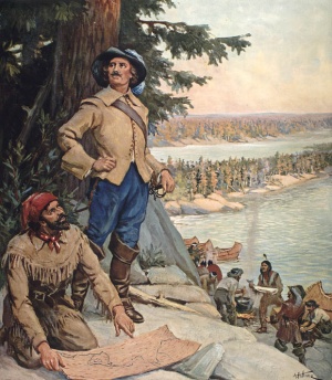 Hider, Arthur H., La Verendrye at the Lake of the woods, c.1900