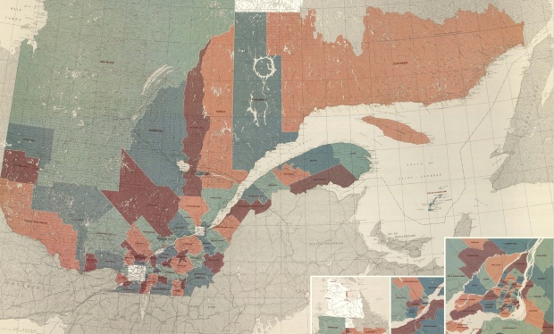 Les Districts électoraux au Québec, 1979 (vue rapprochée)