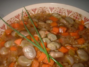 Bowl of gourgane soup, made according to a Charlevoix recipe, 2008