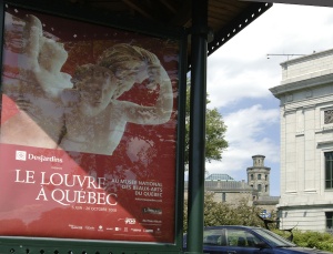 Affiche de l'exposition Le Louvre à Québec. Les arts et la vie (5 juin - 26 octobre 2008)