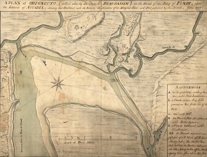 Carte de Beaubassin en 1755, avant la chute de fort Beauséjour