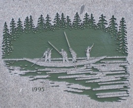 The Log Drivers' Monument, Saint-Léonard—a detailed reproduction