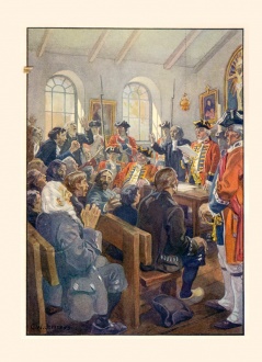 Lecture de la déportation dans la paroisse de Grand-Pré en 1755