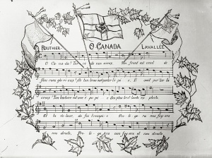 Feuille de musique manuscrite - O Canada (1927)