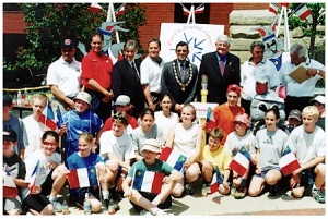 L'une des délégations aux Jeux de Fredericton (N.-B.), 2000