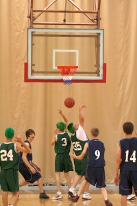 Men’s basketball competition during the finals of the 31st Jeux de l'Acadie in St. John NB, 2010