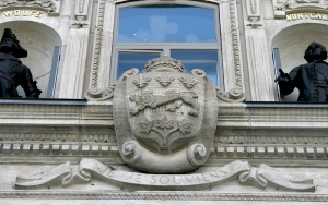 The Quebec Coat of Arms on the pediment of the National Assembly, Quebec City