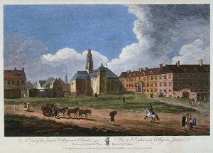 Vue du Collège et de l'église des Jésuites, Québec, 1761