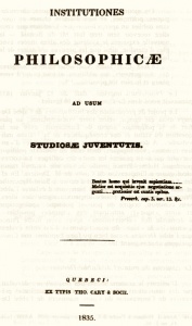 Page-titre du manuel publié par l'abbé Jérôme Demers, enseignant au Séminaire de Québec