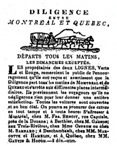 Fusion des lignes de diligence verte et rouge en 1844.