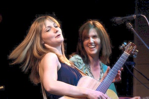 Lisa Hounjet and Leia Laing, two of the finalists at the Gala fransaskois de la chanson and Chant'Ouest have performed together as Leezjah since 2007