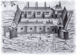 Abitasion [sic] ou habitation de Port-Royal, construite en 1605