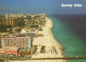 Carte postale montrant Sunny Isles, avant l'ère des mégahôtels