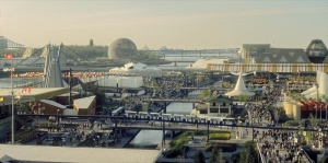 Vue du site prise du dessus du Pavillon du Canada