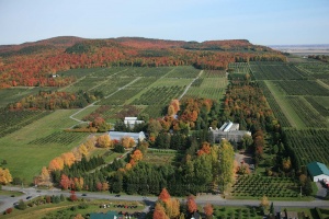 Vue aérienne du domaine des cisterciens à Rougemont, 2009