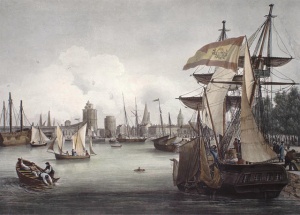 Vue du port de La Rochelle vers 1830